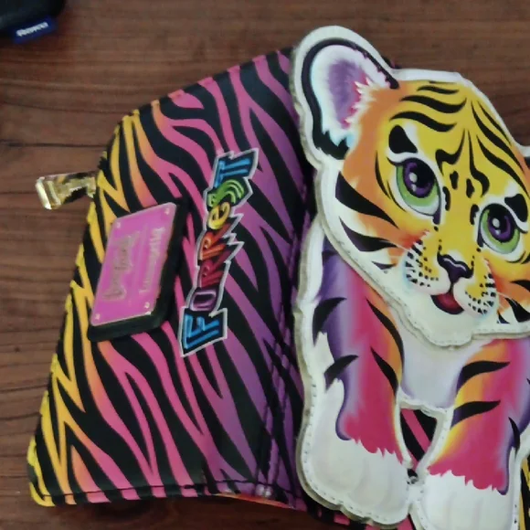 Lisa Frank Tiger Clutch - Yellow, Purple, Pink - Picture 4 of 4